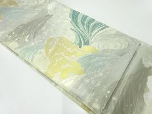 アンティーク　荒波模様織出し袋帯（材料）